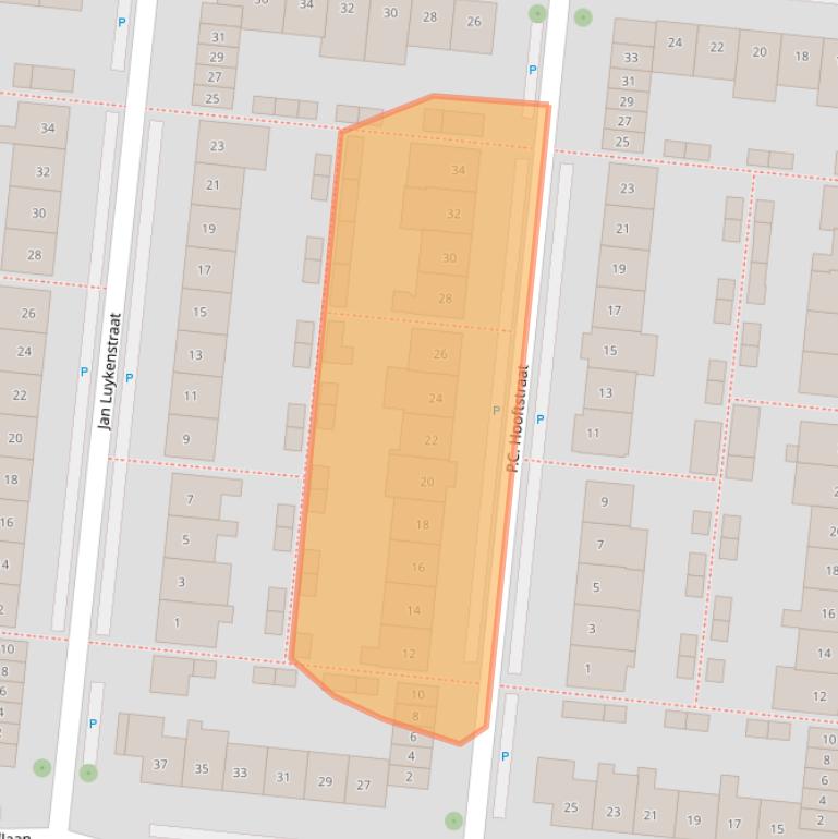 Kaart van postcodegebied 2741BB.