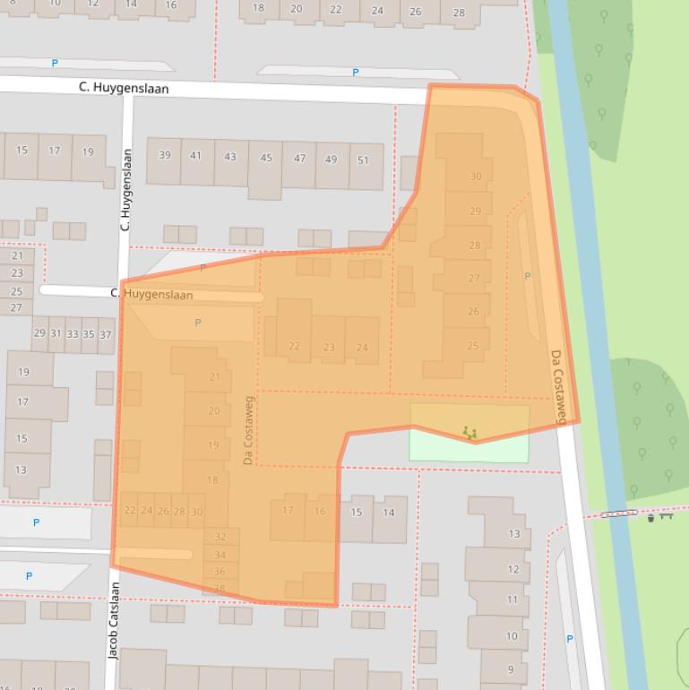 Kaart van postcodegebied 2741BK.