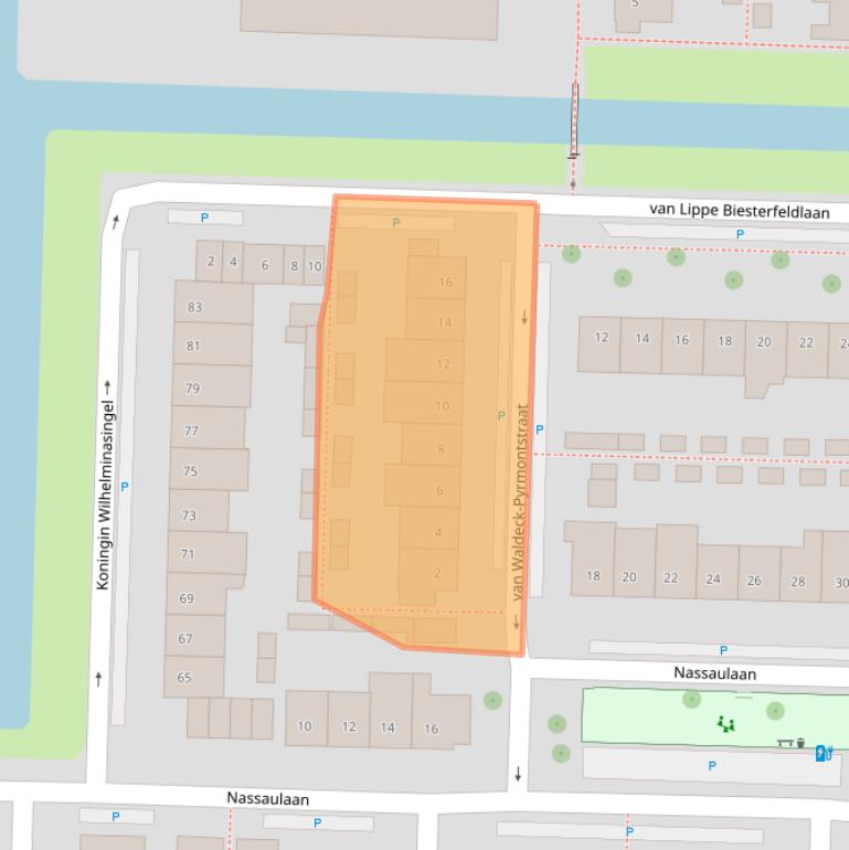 Kaart van postcodegebied 2741BN.