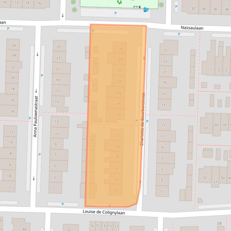 Kaart van postcodegebied 2741CC.