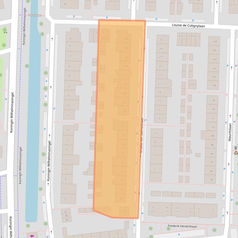 Kaart van postcodegebied 2741CL.