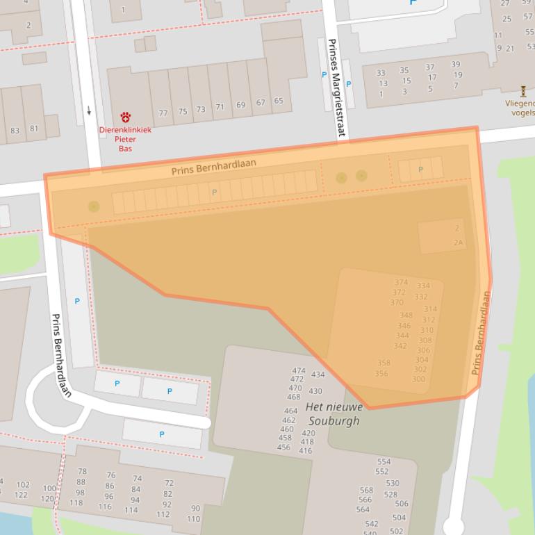 Kaart van postcodegebied 2741DW.