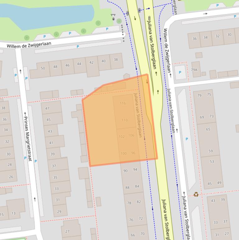 Kaart van postcodegebied 2741EJ.