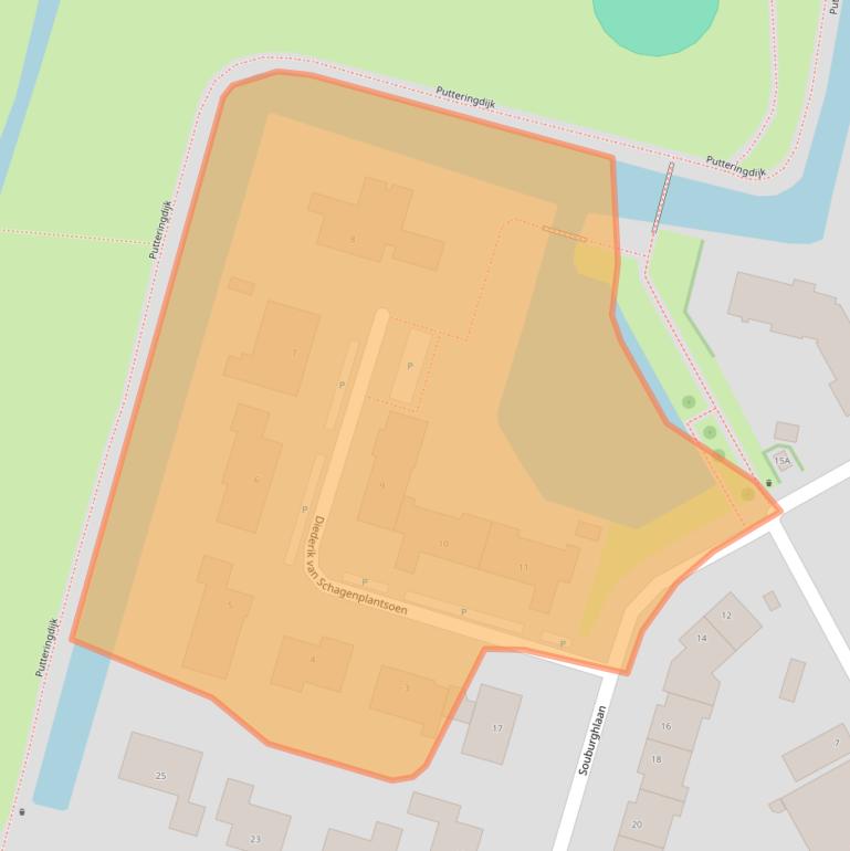 Kaart van postcodegebied 2741EN.