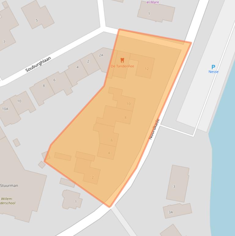 Kaart van postcodegebied 2741ET.