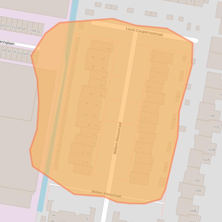 Kaart van postcodegebied 2741GH.