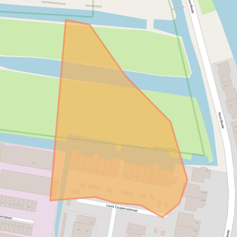 Kaart van postcodegebied 2741GJ.