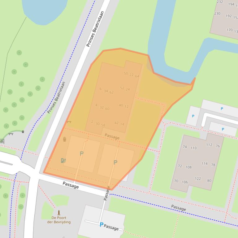 Kaart van postcodegebied 2741GN.