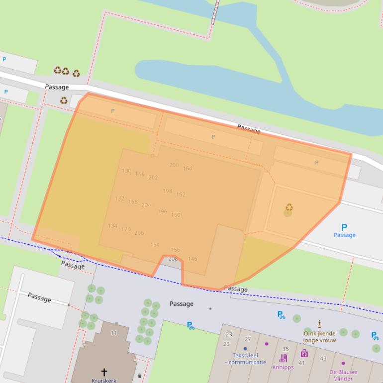 Kaart van postcodegebied 2741GR.