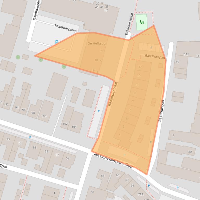 Kaart van postcodegebied 2741HM.