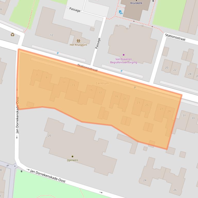 Kaart van postcodegebied 2741HN.