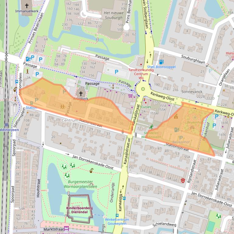 Kaart van postcodegebied 2741HS.