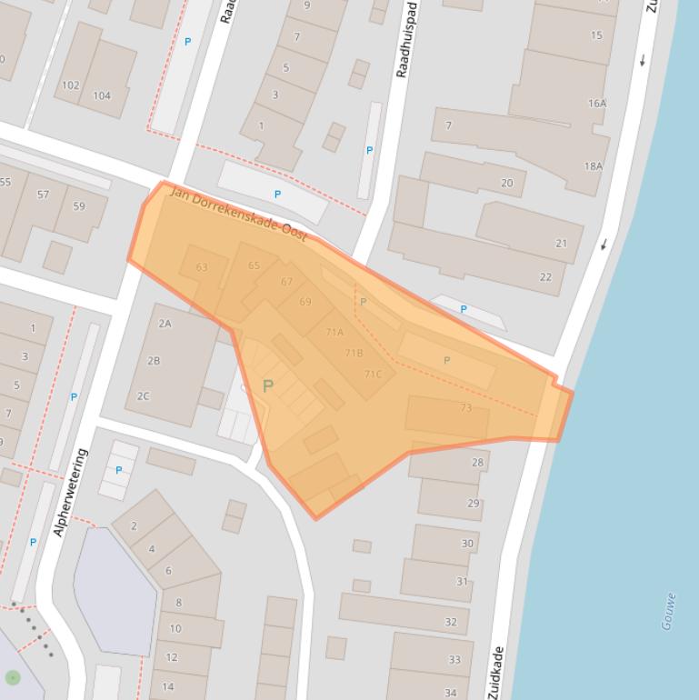 Kaart van postcodegebied 2741HV.