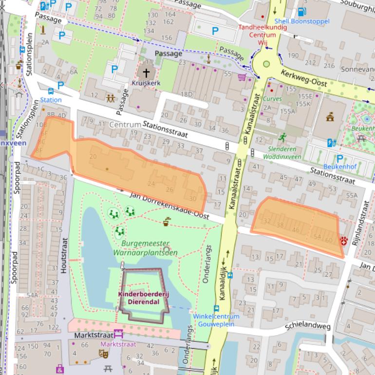 Kaart van postcodegebied 2741HW.