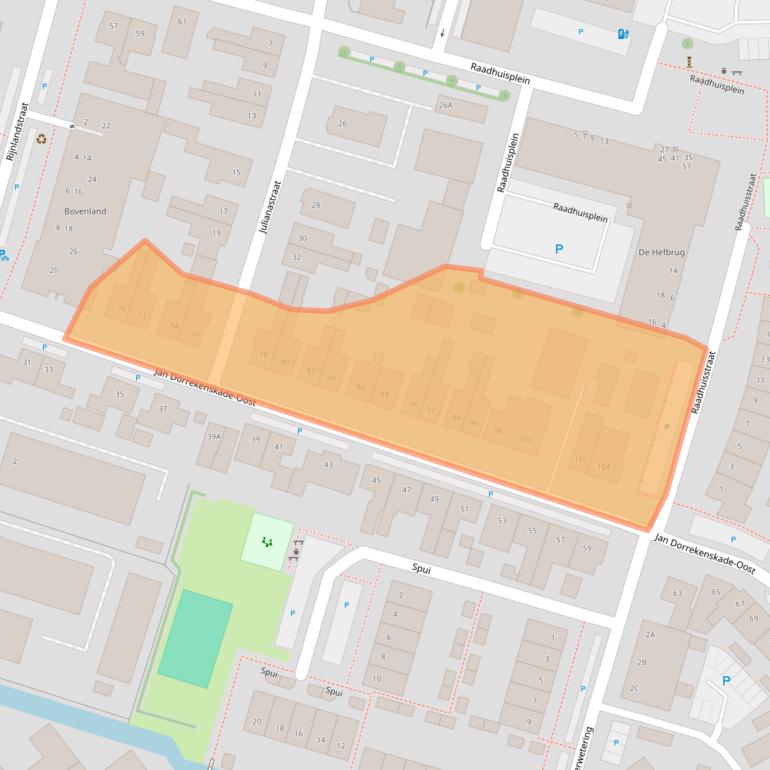 Kaart van postcodegebied 2741HX.