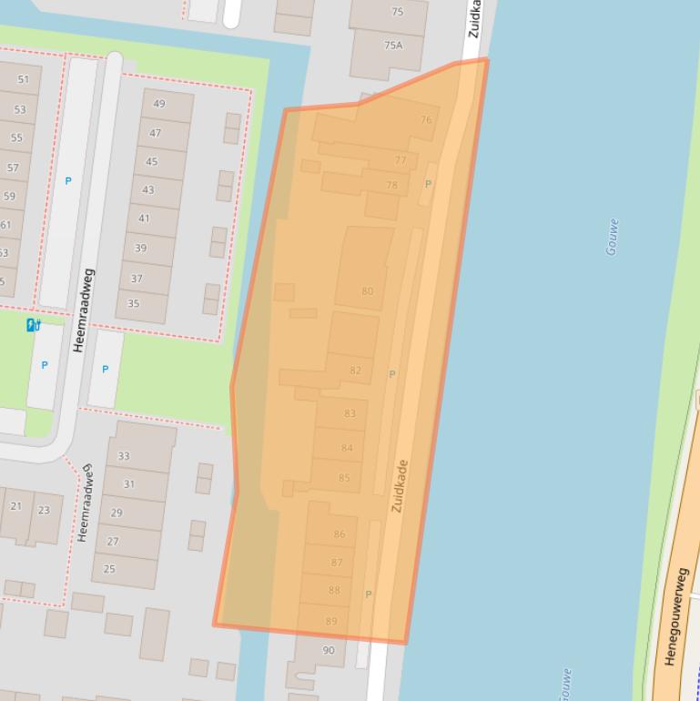 Kaart van postcodegebied 2741JD.