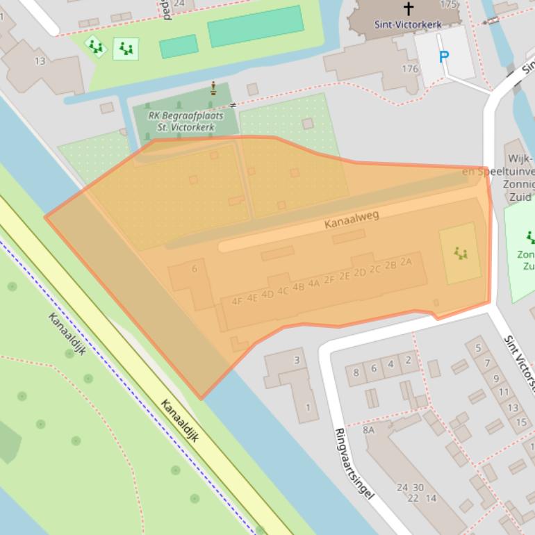 Kaart van postcodegebied 2741JK.
