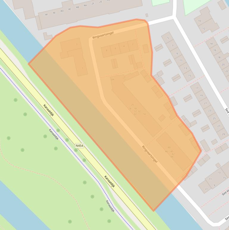 Kaart van postcodegebied 2741JL.