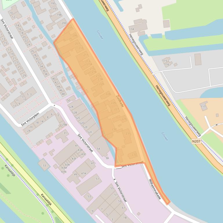 Kaart van postcodegebied 2741JT.