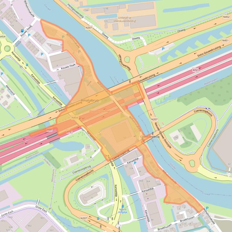 Kaart van postcodegebied 2741JV.