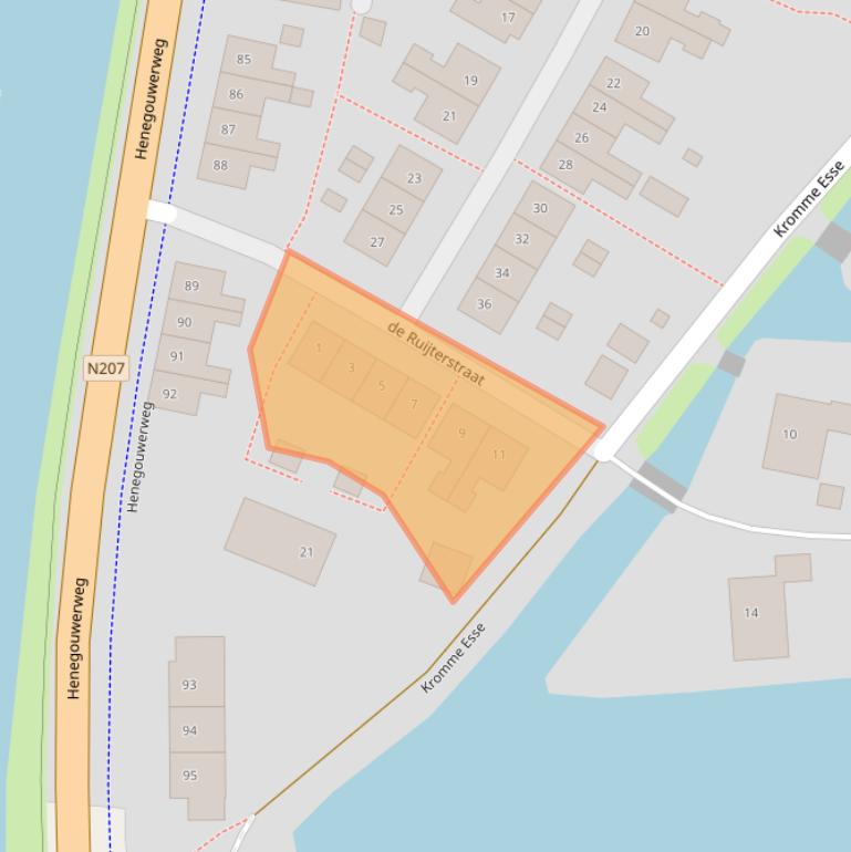 Kaart van postcodegebied 2741KH.