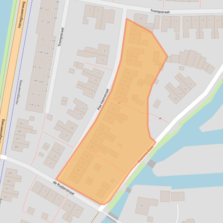 Kaart van postcodegebied 2741KK.