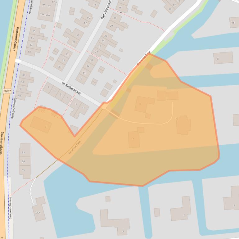 Kaart van postcodegebied 2741KM.