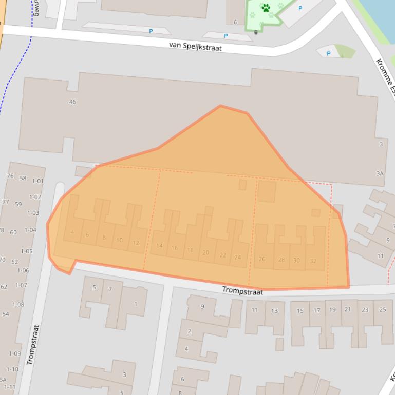 Kaart van postcodegebied 2741KN.