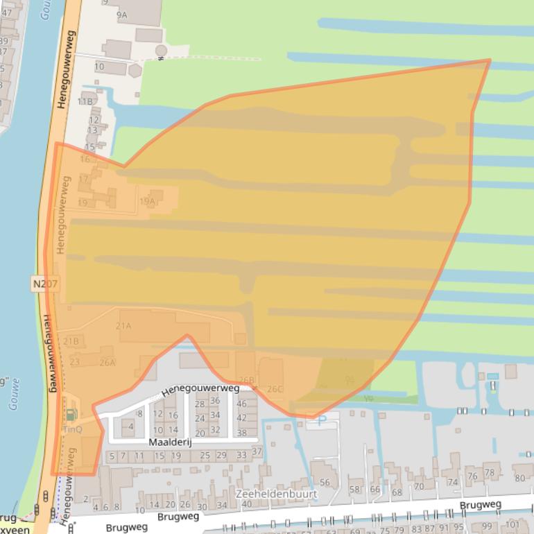 Kaart van postcodegebied 2741KS.