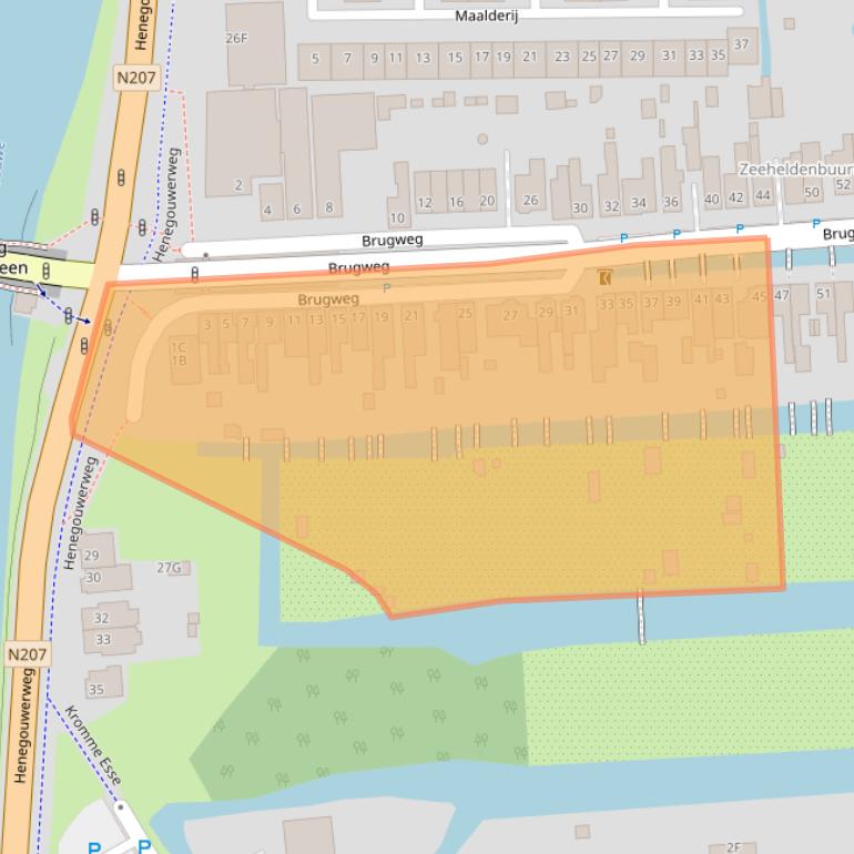 Kaart van postcodegebied 2741KT.