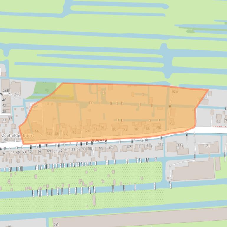 Kaart van postcodegebied 2741KZ.