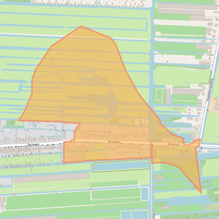 Kaart van postcodegebied 2741LA.