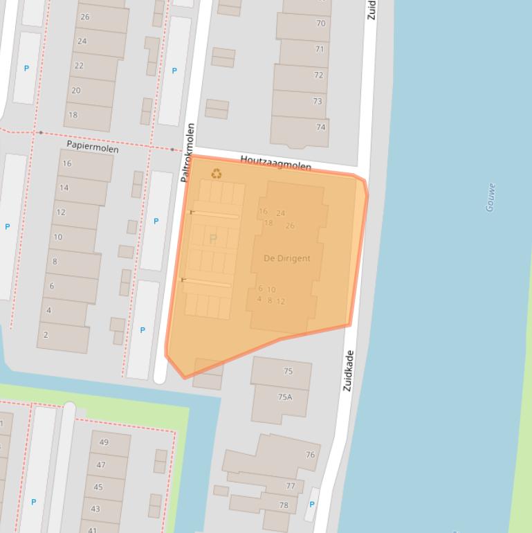 Kaart van postcodegebied 2741LH.