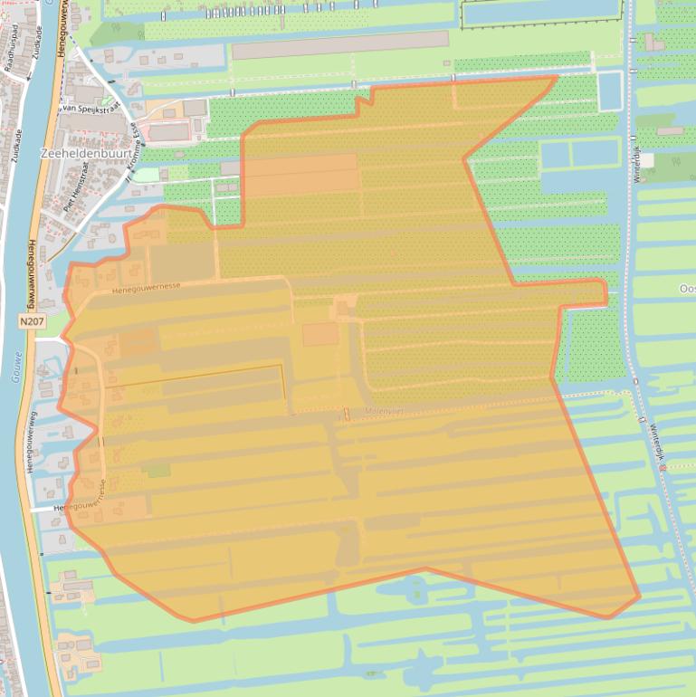 Kaart van postcodegebied 2741LJ.