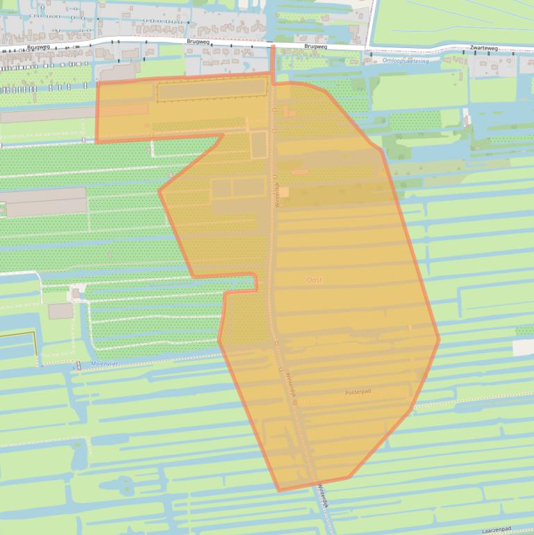 Kaart van postcodegebied 2741LK.