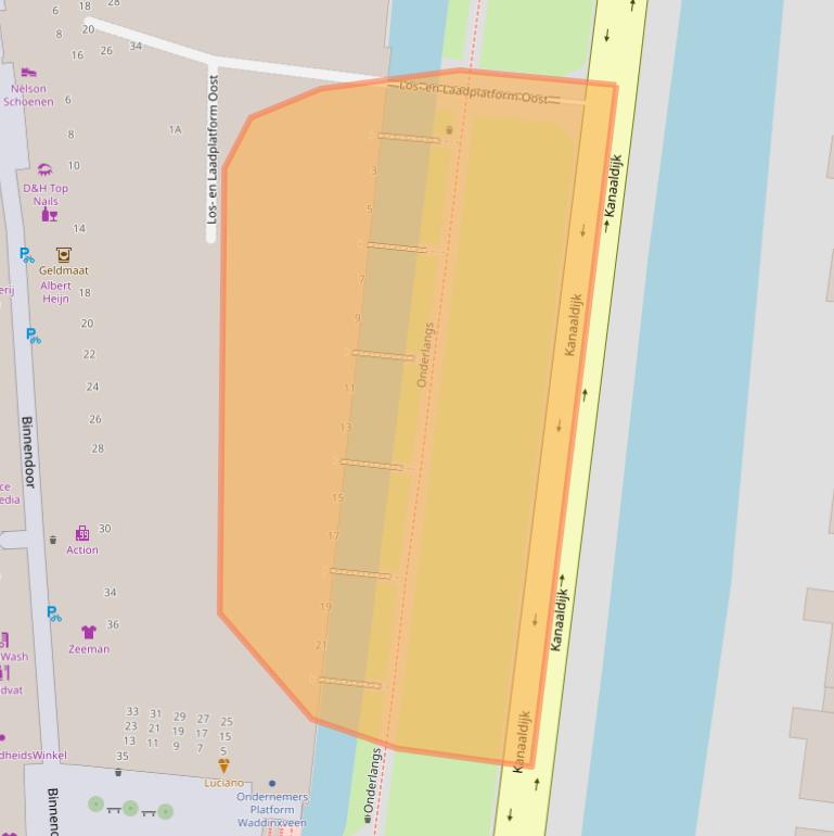 Kaart van postcodegebied 2741LZ.