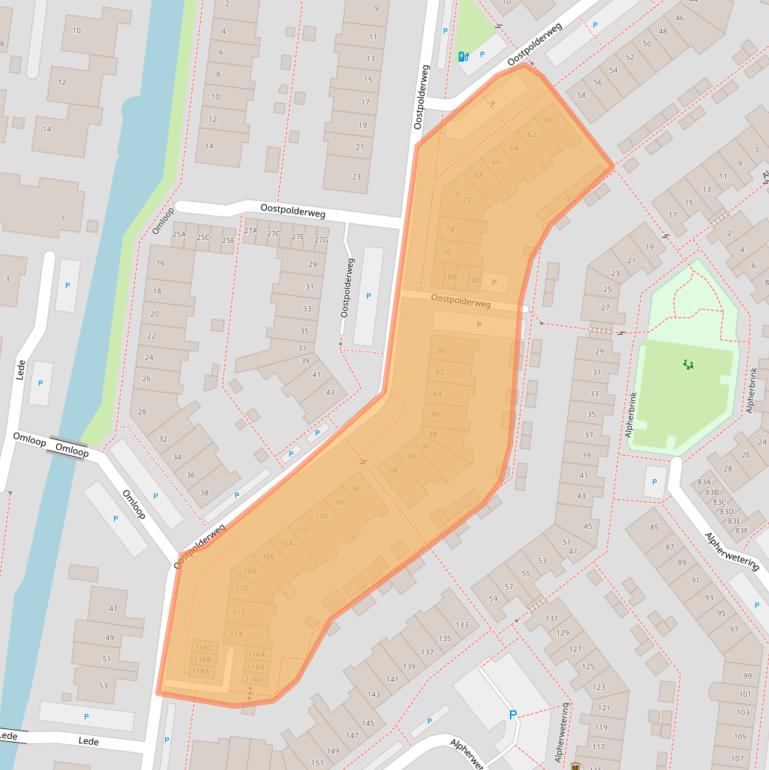 Kaart van postcodegebied 2741MG.