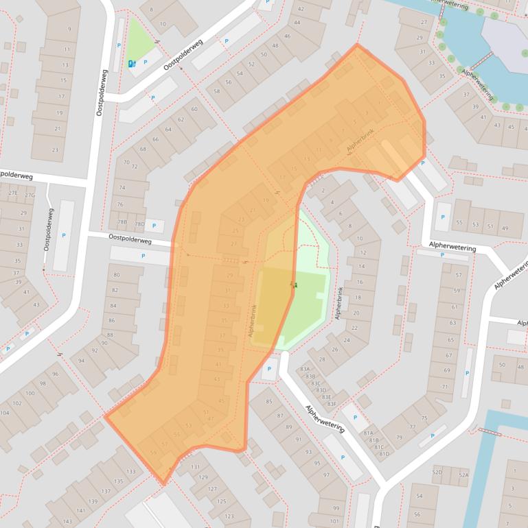 Kaart van postcodegebied 2741MH.