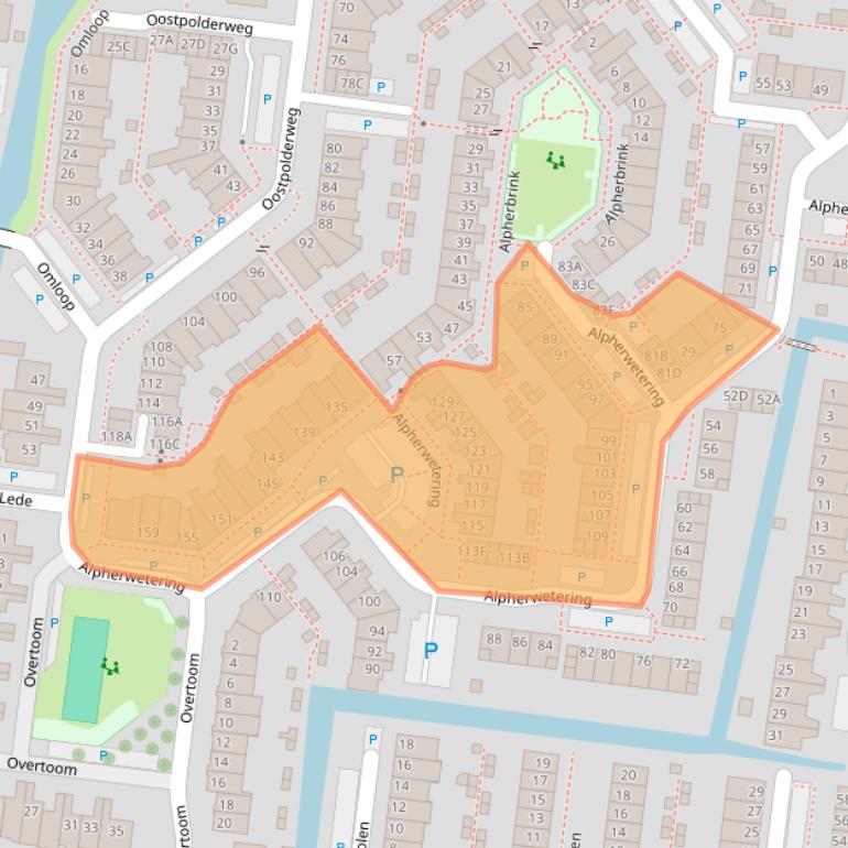 Kaart van postcodegebied 2741ML.