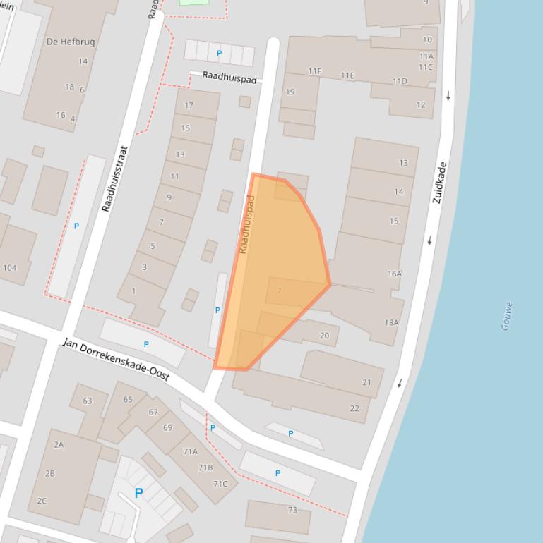 Kaart van postcodegebied 2741MM.