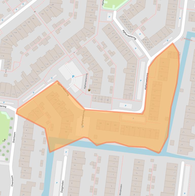 Kaart van postcodegebied 2741MP.
