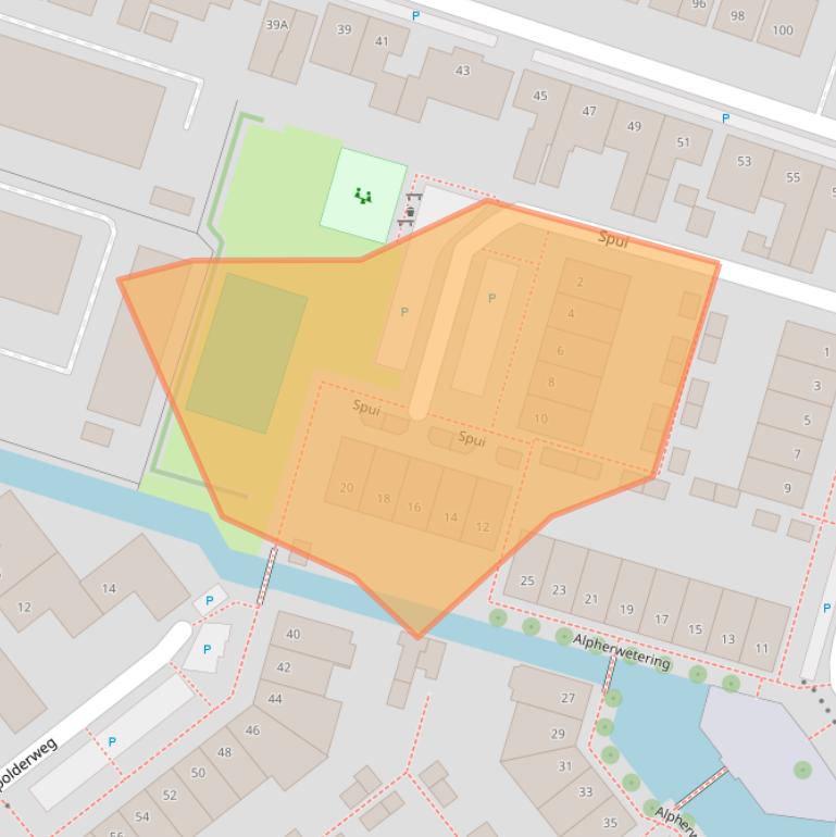 Kaart van postcodegebied 2741MT.