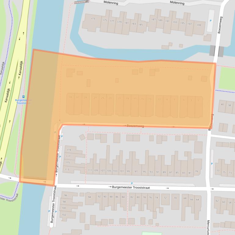 Kaart van postcodegebied 2741MV.