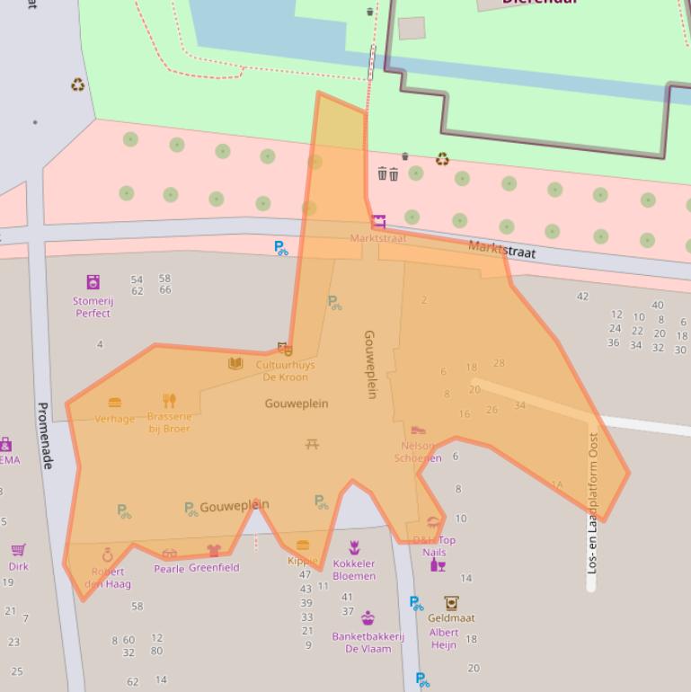 Kaart van postcodegebied 2741MW.