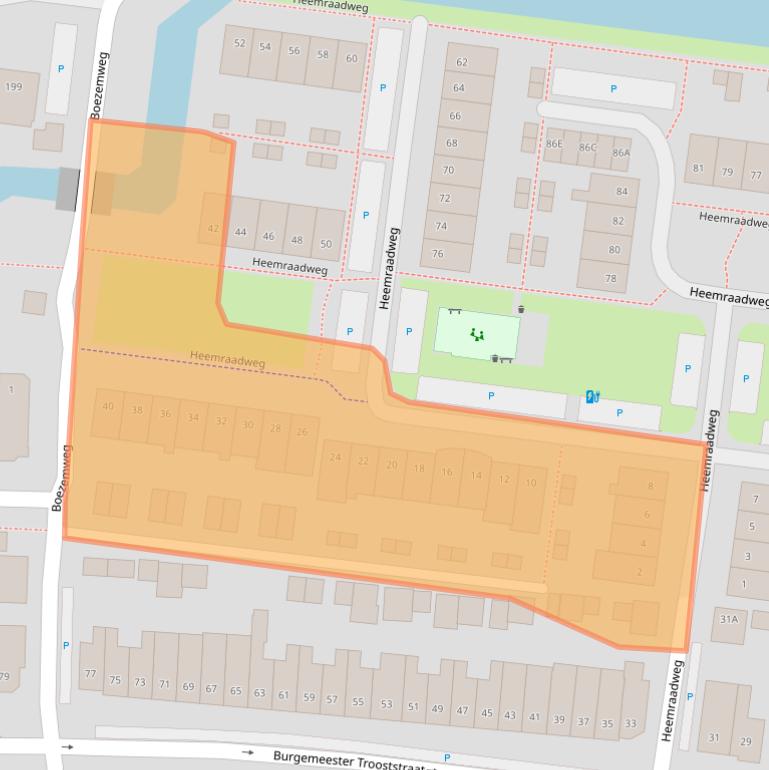 Kaart van postcodegebied 2741NA.