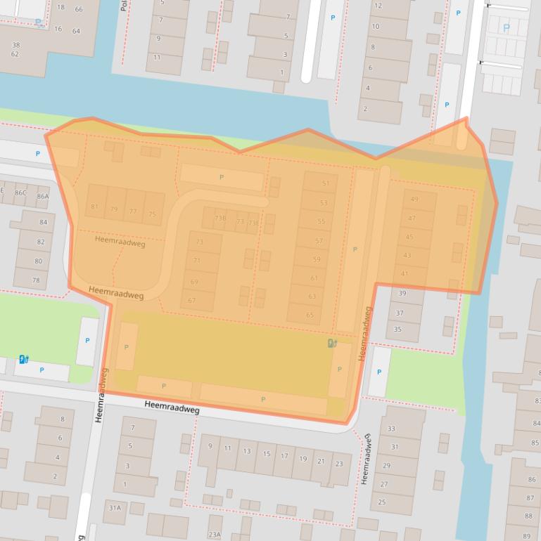 Kaart van postcodegebied 2741ND.