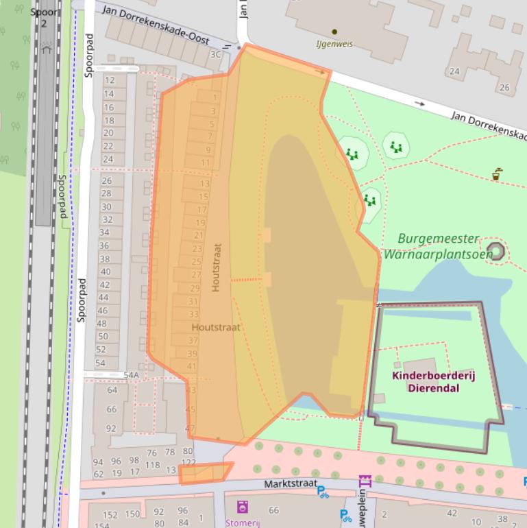 Kaart van postcodegebied 2741NE.