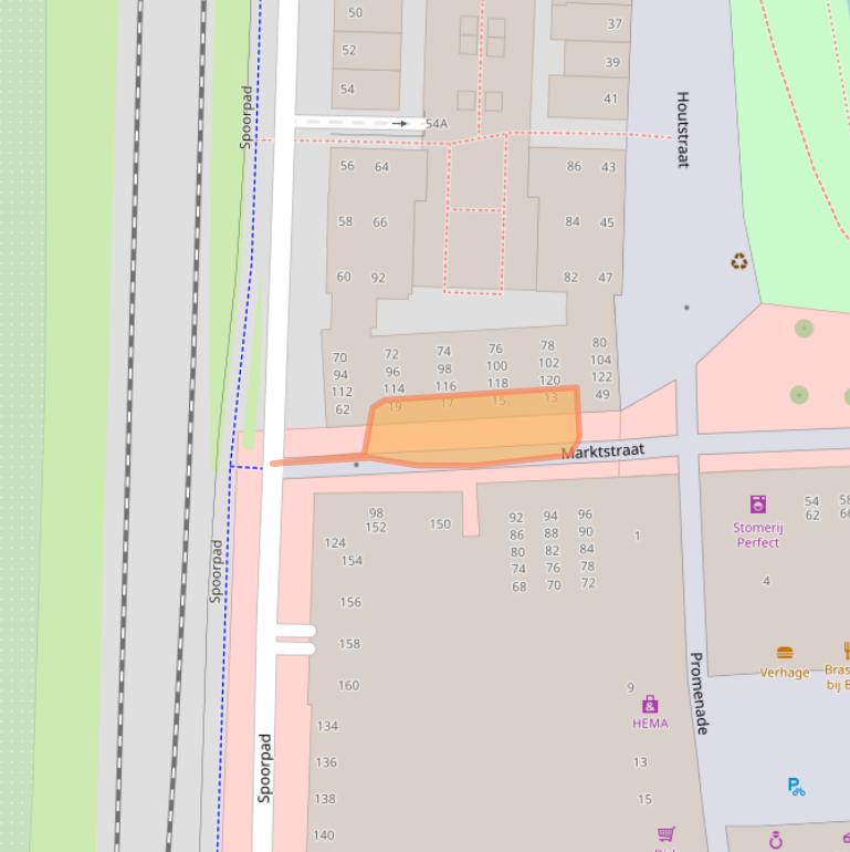 Kaart van postcodegebied 2741NG.