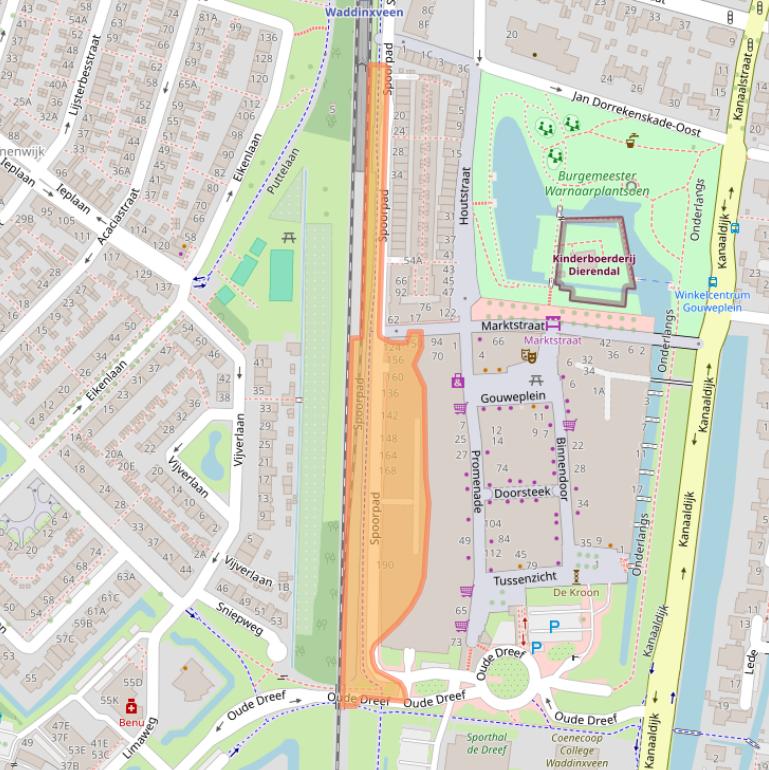 Kaart van postcodegebied 2741NJ.