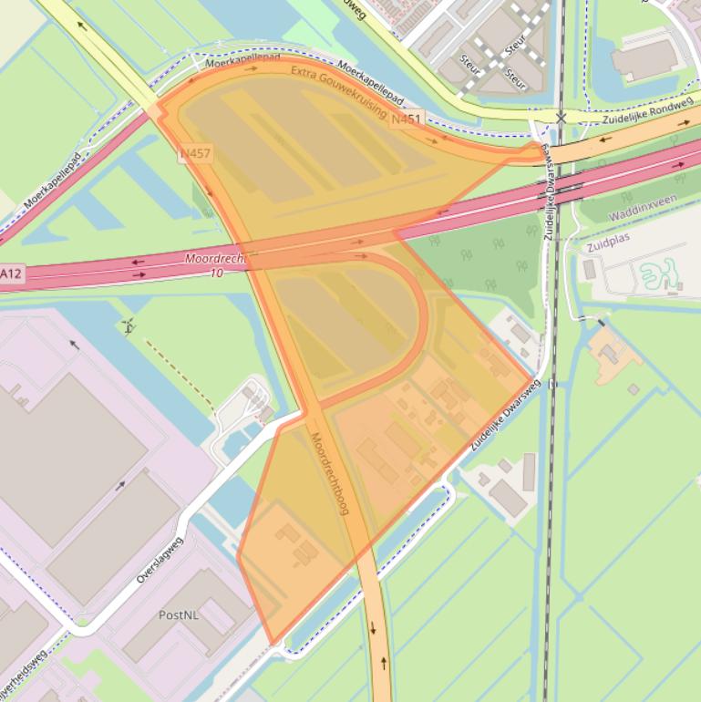 Kaart van postcodegebied 2741PC.